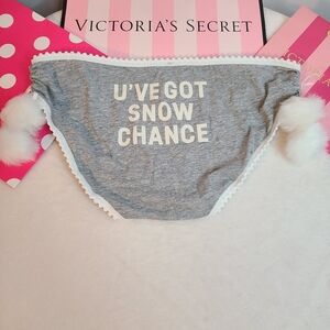 Y2K Victoria's Secret Cotton Fuzzy Pom-pom Hiphugger Panty Size M